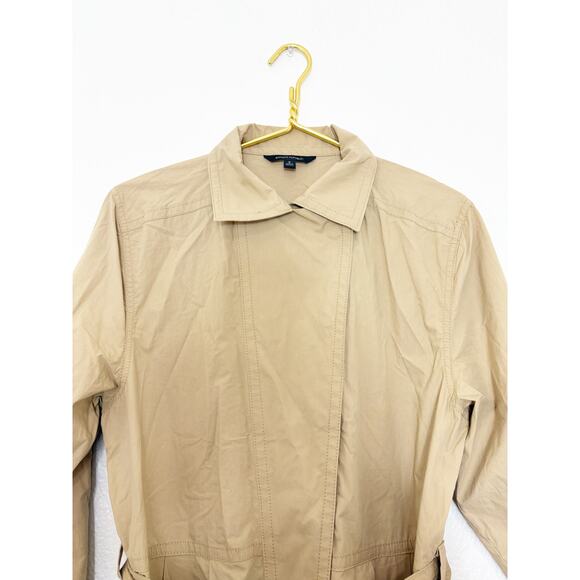 Banana Republic Poplin Jumpsuit Size Small Utility Tan Flightsuit Oversized Chic - Picture 7 of 14